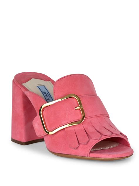 prada mules pink